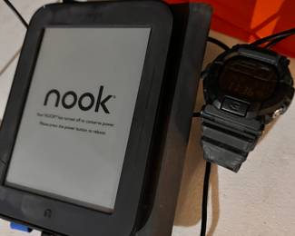 A Casio watch for sport and a
digital book for ignoring people in public places… great for the doctors office. 