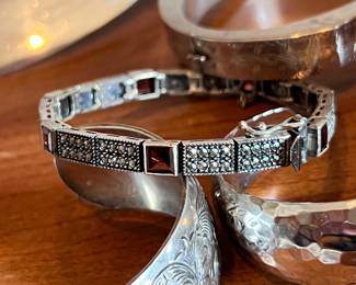 Love this marcasite bracelet in sterling silver… might by Judith Jack, can’t remember.