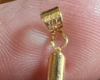 14k mark on the crucifix 