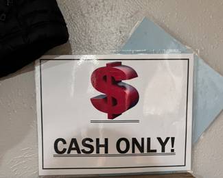 We are cash only, but we are happy to hold with you and the ATM if needed