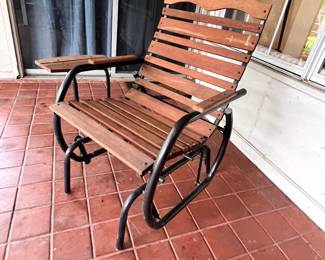 Outdoor glider chair… ok I can’t take it.. I’m going to get some lemonade!