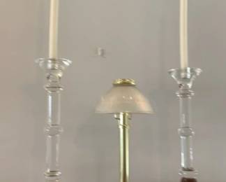 Candlesticks And A Candle Light