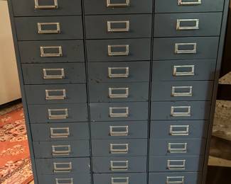 1950's Steelmaster Art Industrial Metal Steel Cabinet  30 drawer