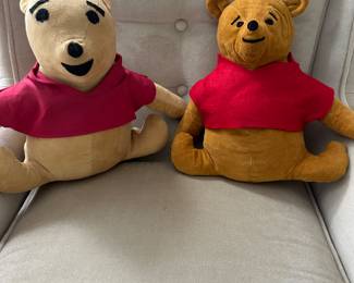 Winnie-the-Pooh Antique 1940s Large Stuffed Animal Hand Stitched and Vintage Antique Winnie the Pooh Corduroy