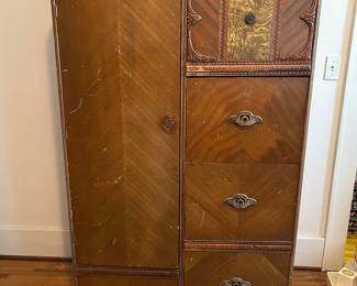 Art Deco Waterfall Armoire