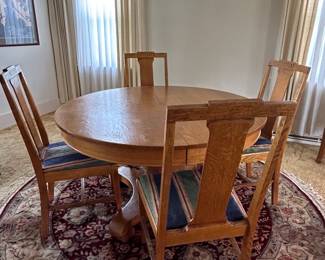 Mission Oak Arts & Craft Extension Dining Table