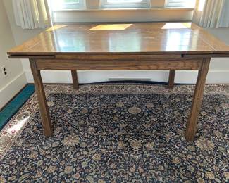 Vintage oak extendable dining table