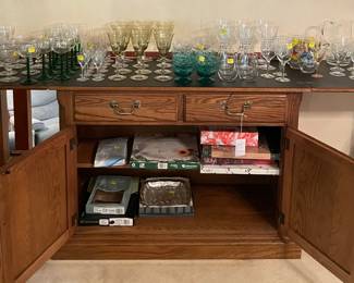 Thomasville Server 42”L X 18”D top opens up to 84”