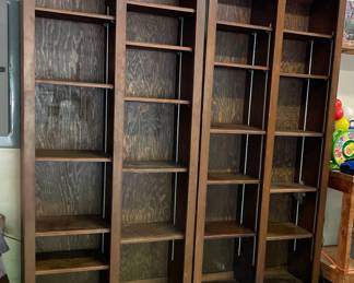 2 Wood Storage Shelves 