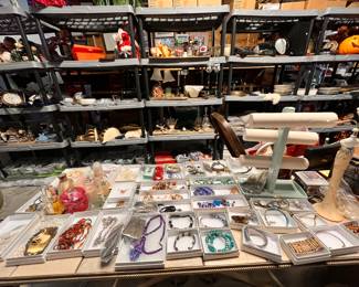 assortment of costume jewelry