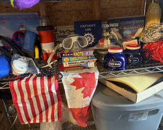 NAUTICAL ITEMS PLUS FLAGS, MUGS ETC