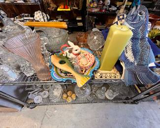 Clear Glass cut glass, vintage clear glass