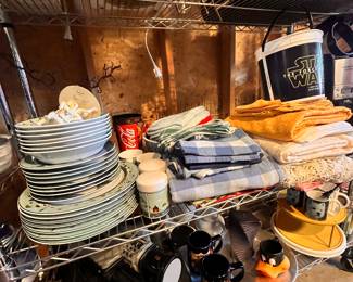 dishes, bowls, cups, mugs