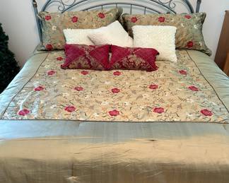 Sleep Number King Size Mattress and a Wrought Iron Bed Frame