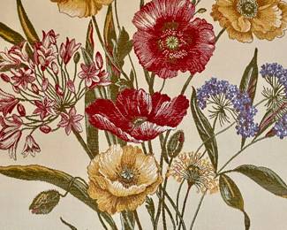 Fabric detail on King Hickory wing chairs