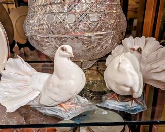 Pair of Rosenthal Courting Doves
