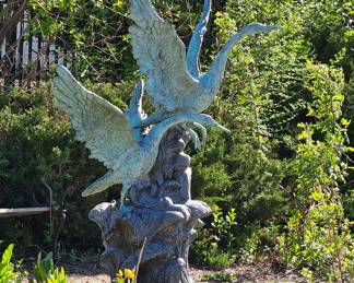 Water Fowl Bronze Fountain-Taking Bids- If reserve not met will not sell!! See Cashier