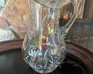 Vintage floral pitcher 