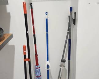 Brooms, Dust Pans, Mops