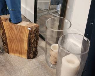 Glass candle holders