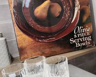 Crystal whiskey tumblers set