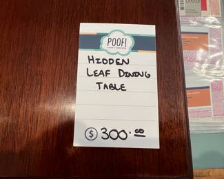 Hidden Leaf Dining Table
