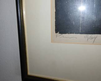 Mid Century wood block print.