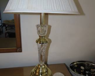 One of two matching table lamps.