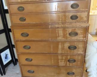 Needs work but a great 8 drwaer tall chest.
