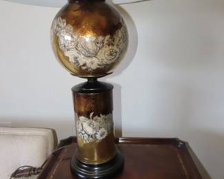 One of two matching table lamps.