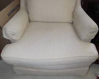 Two matching armchairs.