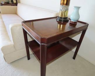 One of two matching end tables.