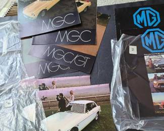 Multiples dealership brochures 1970 and 1972 MGC/GT, MGC, MG, MGB/GT