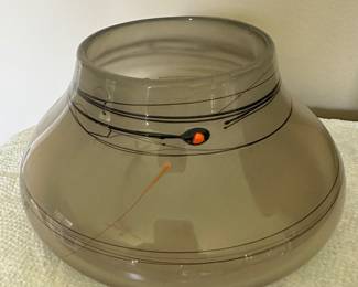 A. Young signed glass 