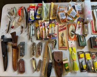 Fishing lures, fishing knives