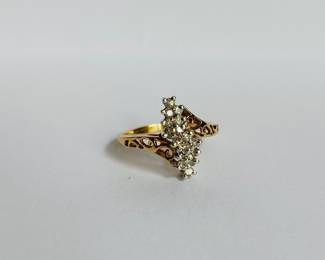 10 karat gold ring with diamonds