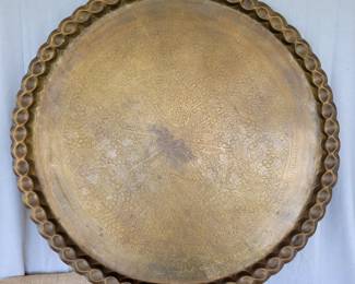 30.5" Large Brass Tray w/Hanger