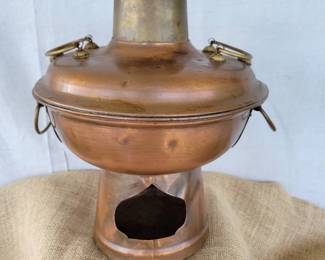 Vintage Copper And Brass Mongolian Hot Pot