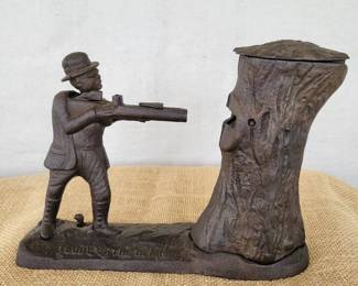 Teddy and the Bear Reproduction Penny Bank