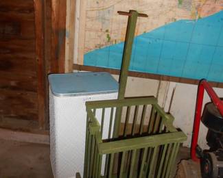 Lake County wall map and folding green cart