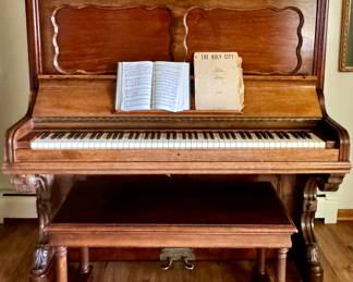 Incredible Upright Grand Piano by Weber