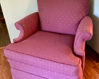 Rose Colored Cushioned Armchair