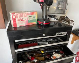 CRAFTSMAN TOOL BOX WITH MORE TOOLS NOT SHOWN