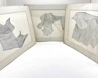 3 1976 Original Drawings, Signed & Matted
Lot #: 135