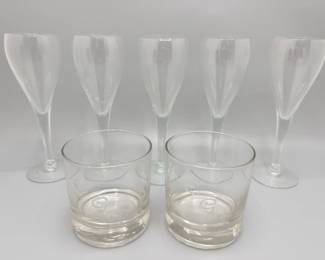 5 Wine Glasses & 2 Monogramed Lowball Drinking Glasses
Lot #: 106