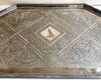 Antique Wm. Hutton & Sons Large Ornate Silver-plated Copper Butler Tray, Sheffield England
Lot #: 105