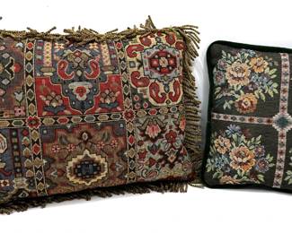 2 Small Persian Kashmir Design Woven Throw Pillows
Lot #: 120