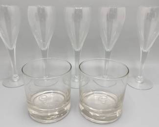 5 Wine Glasses & 2 Monogramed Lowball Drinking Glasses
Lot #: 106