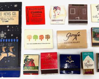 13 Vintage Matchbooks, Some From Iconic Hotels & Restaurants
Lot #: 102