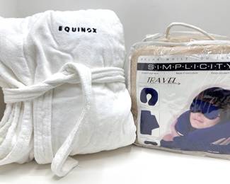 New Equinox 100 Percent Cotton Robe & New Simplicity Travel Set With Neck Pillow, Mask & More
Lot #: 152